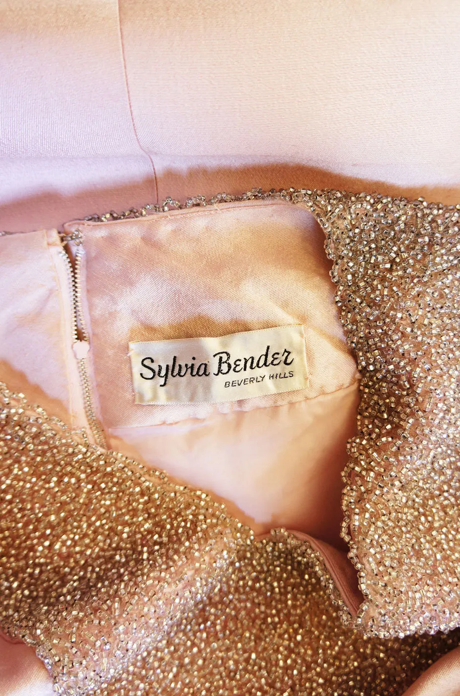 1960s Silver Glass Bead Dress