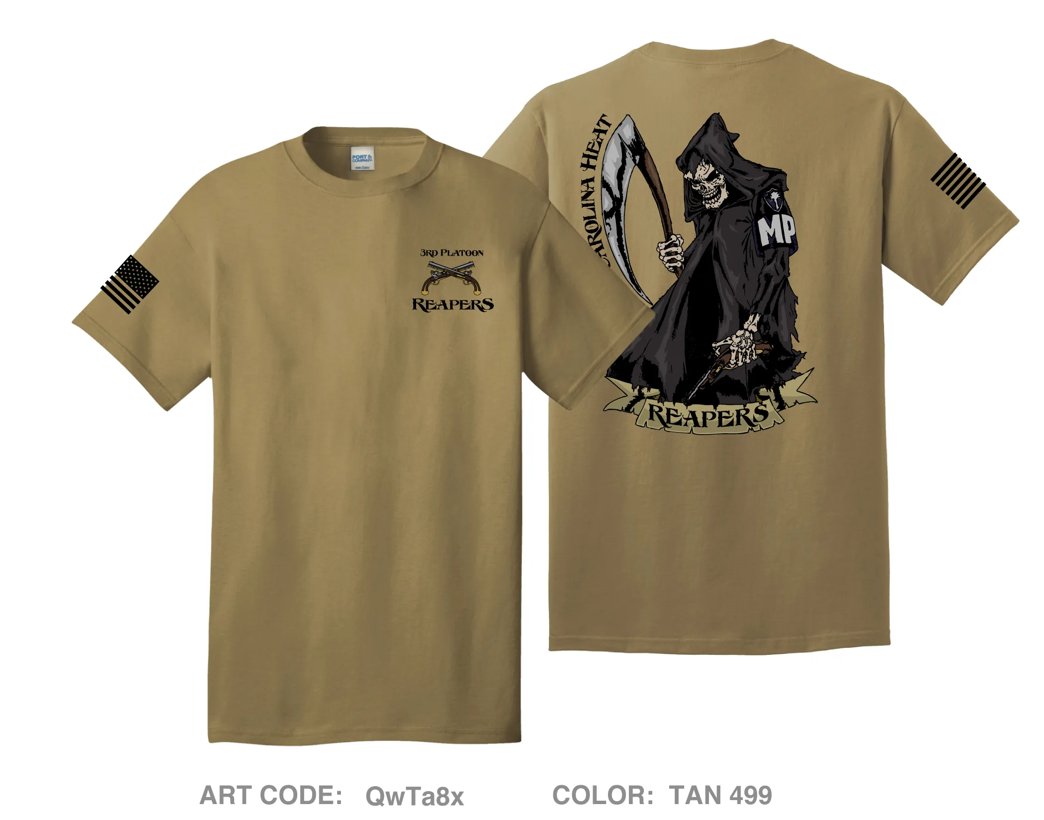 3rd Platoon (Reapers) Comfort Unisex Cotton SS Tee - QwTa8x