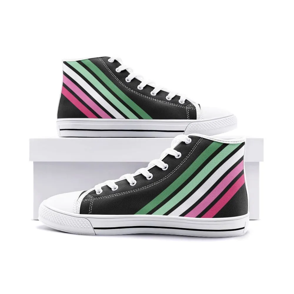 Abrosexual high top sneakers