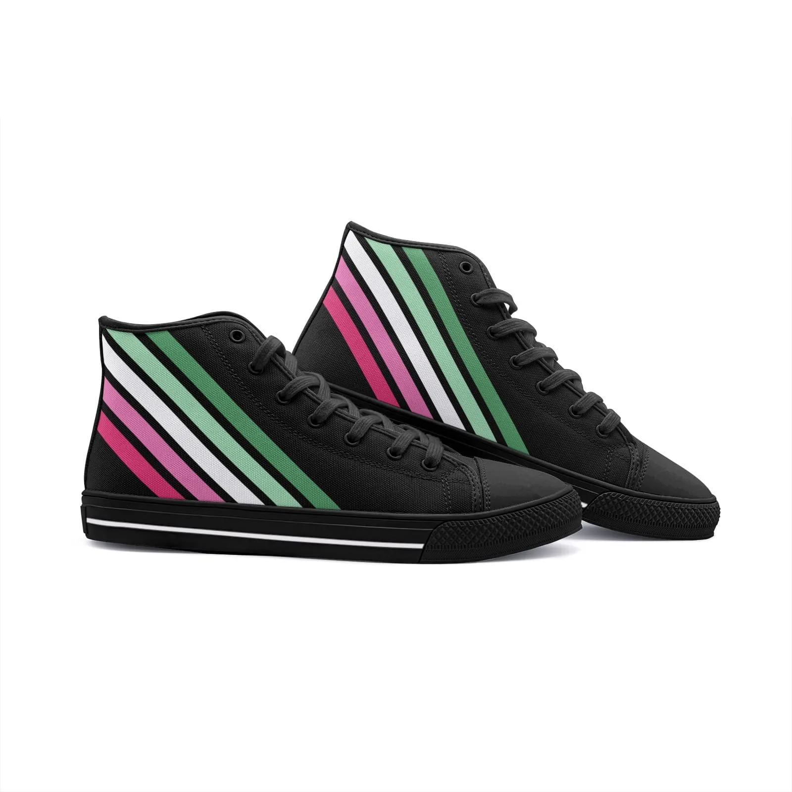 Abrosexual high top sneakers