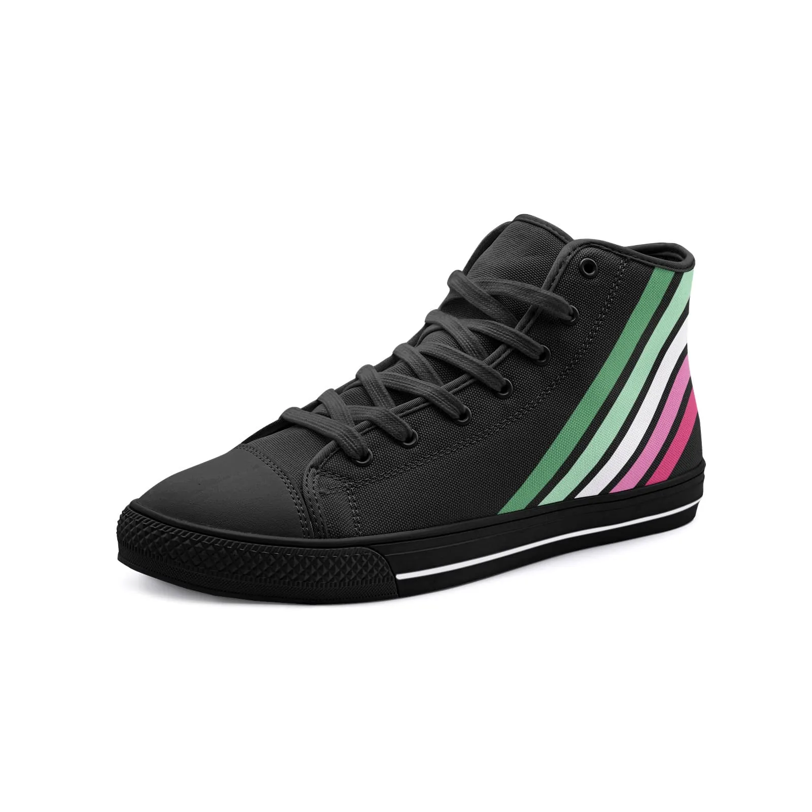 Abrosexual high top sneakers