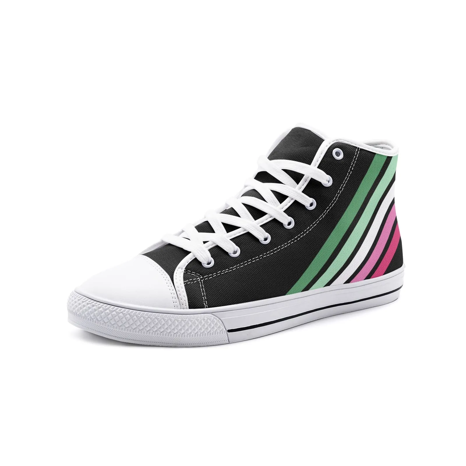 Abrosexual high top sneakers
