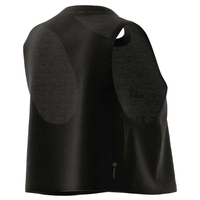 Adidas Train Essentials Train Cotton Cropped 3 Stripes Tank Top - Black/White
