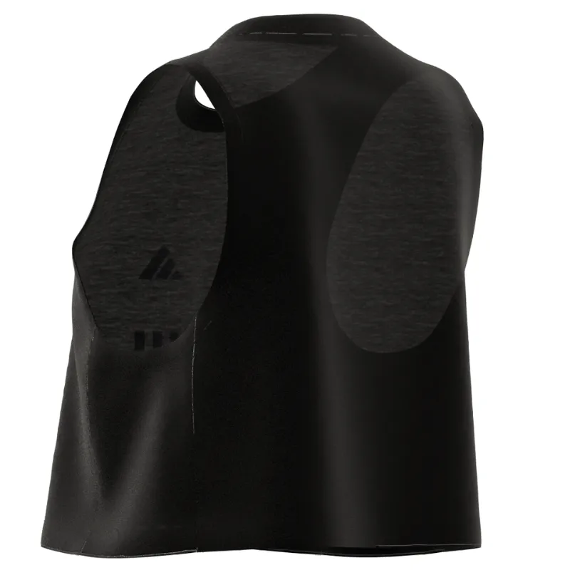 Adidas Train Essentials Train Cotton Cropped 3 Stripes Tank Top - Black/White