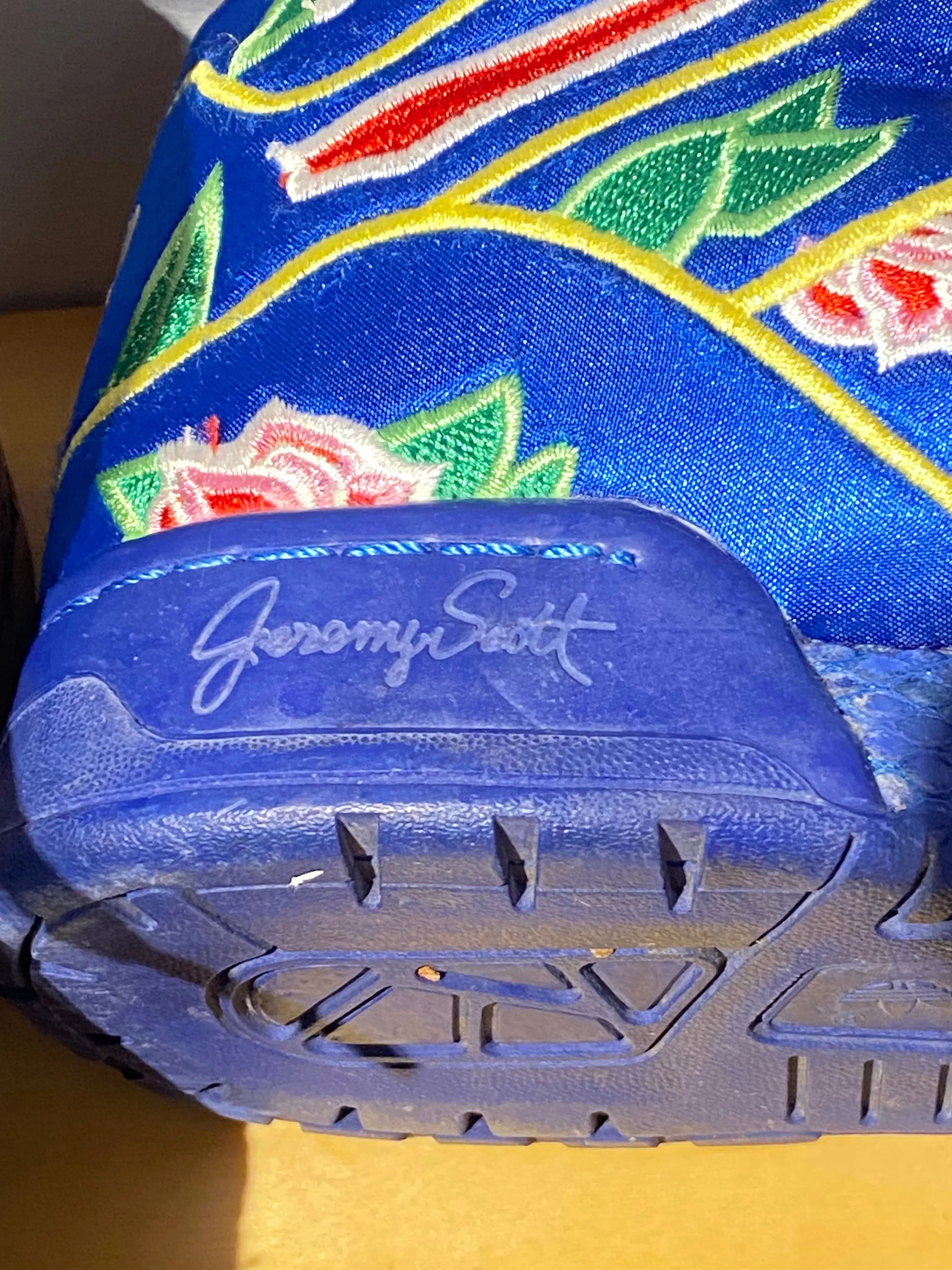 Adidas x Jeremy Scott Blue Floral High Tops