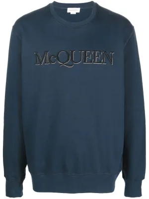 Alexander McQueen logo-embroidered cotton sweatshirt