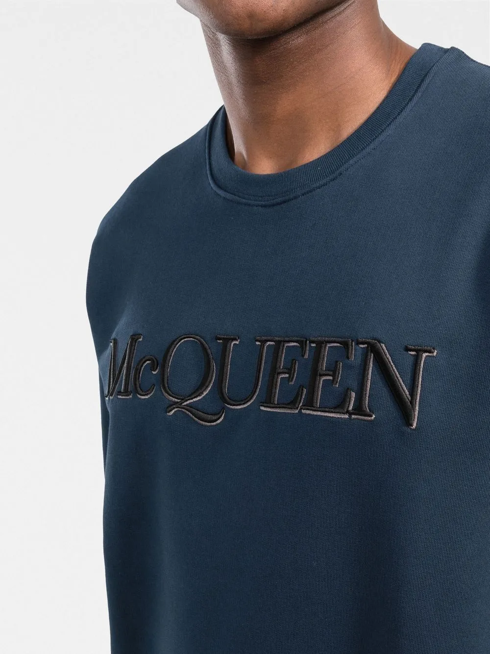 Alexander McQueen logo-embroidered cotton sweatshirt