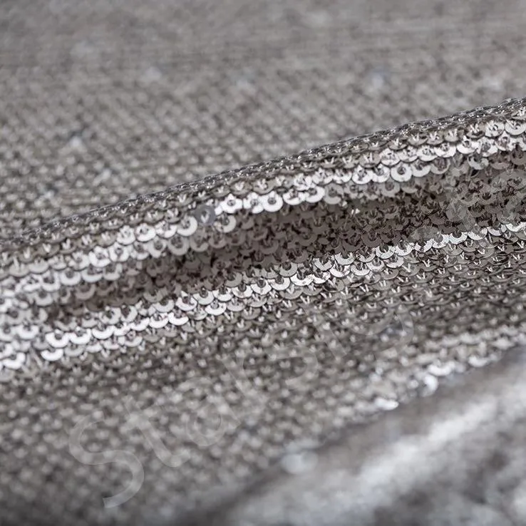 All Shiny Silky Sequined Fabric