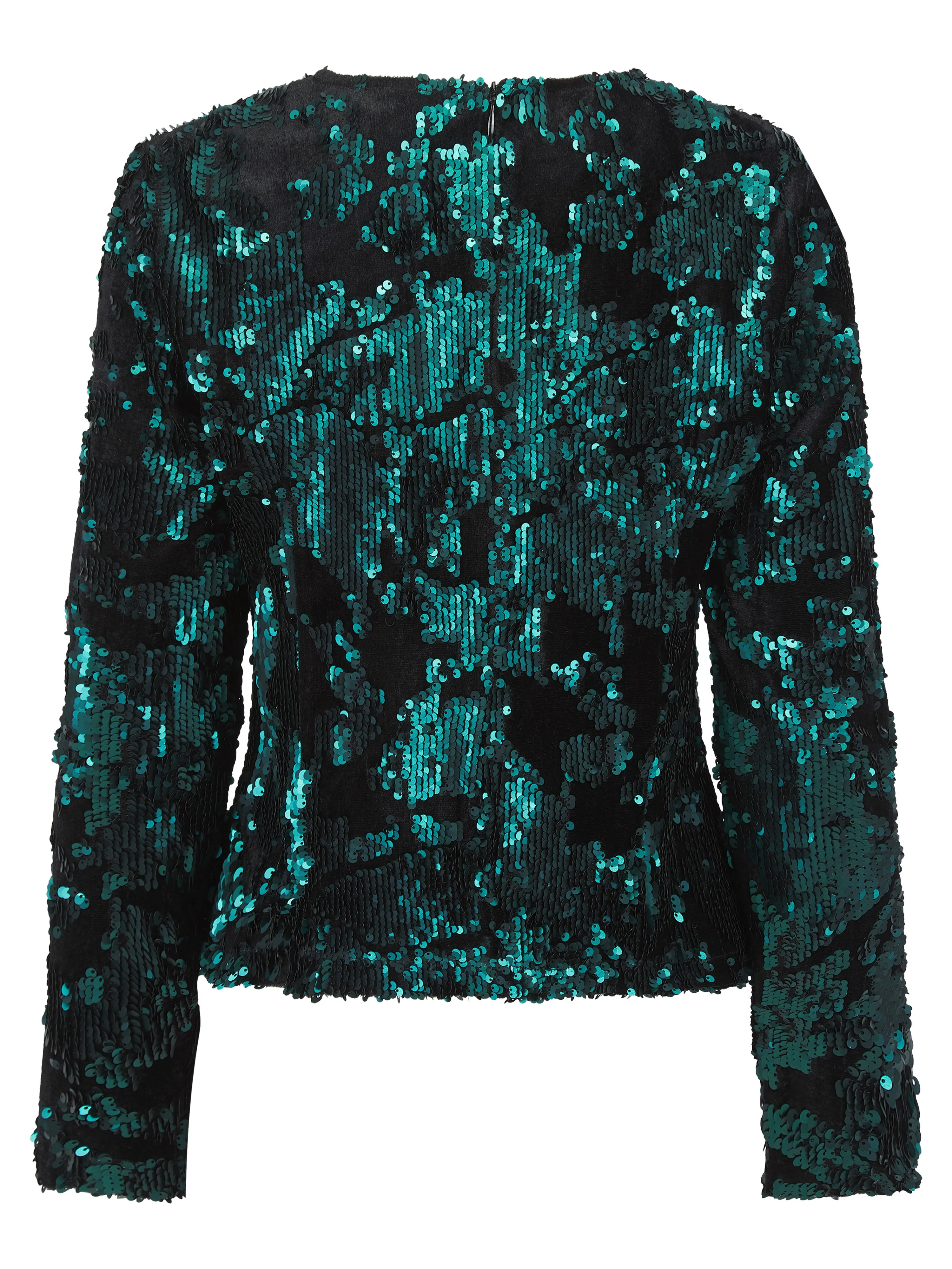 AUDREY SEQUIN TOP EMERALD