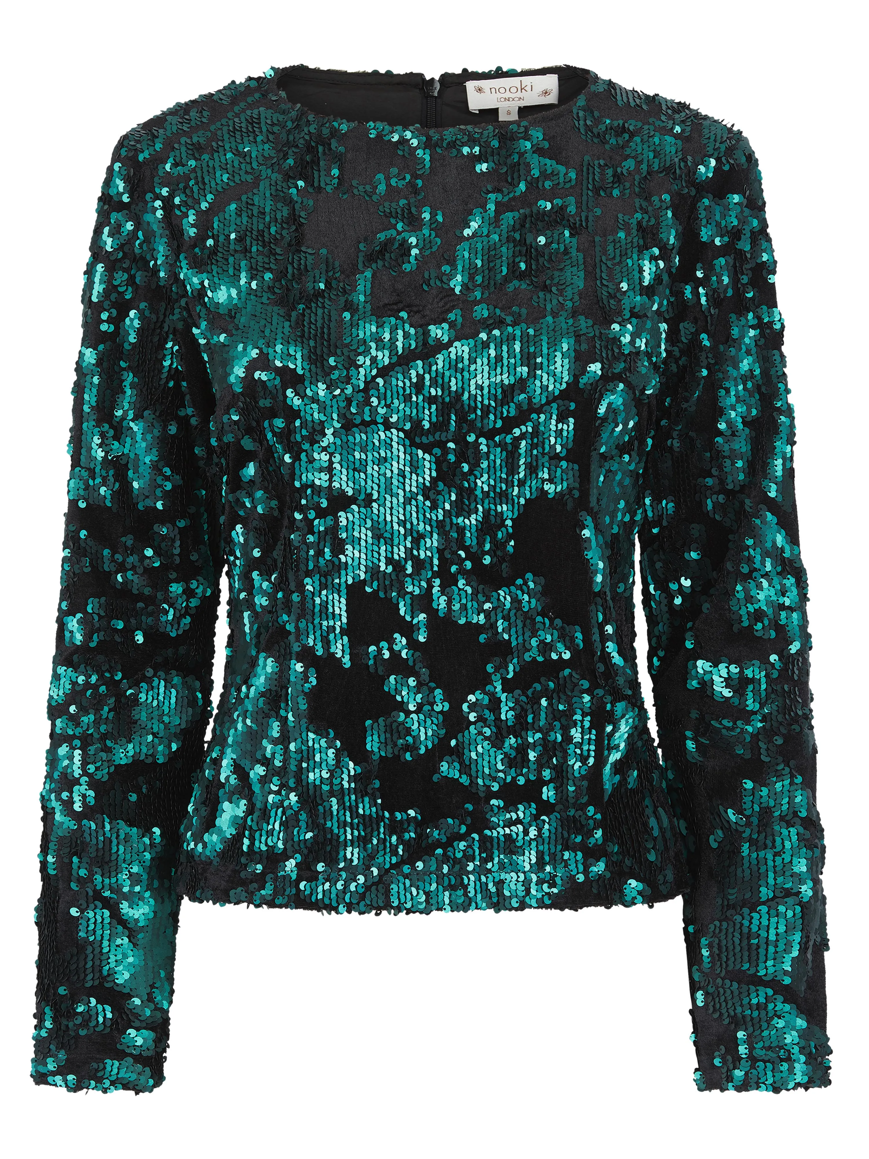 AUDREY SEQUIN TOP EMERALD