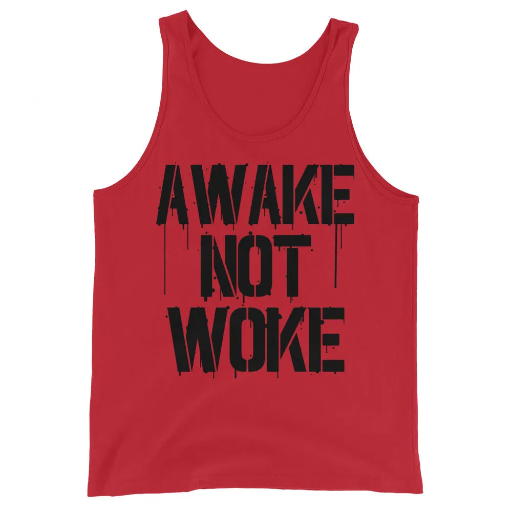 AWAKE NOT WOKE Unisex Tank Top