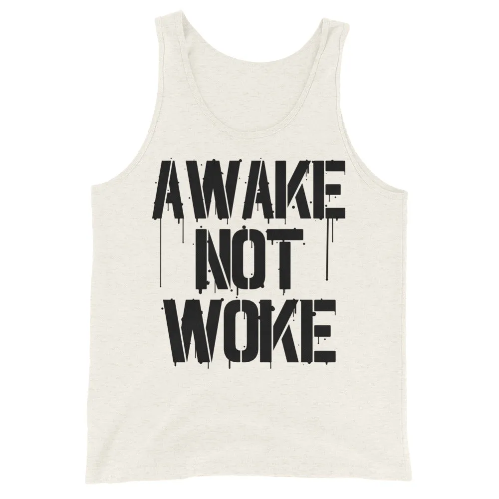AWAKE NOT WOKE Unisex Tank Top