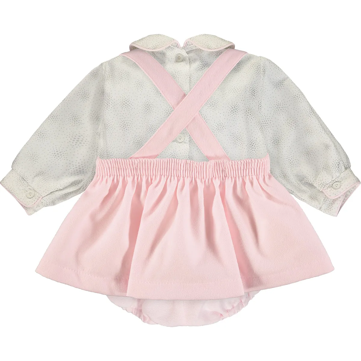 Baby Girl Pink and Ivory Skirt Set