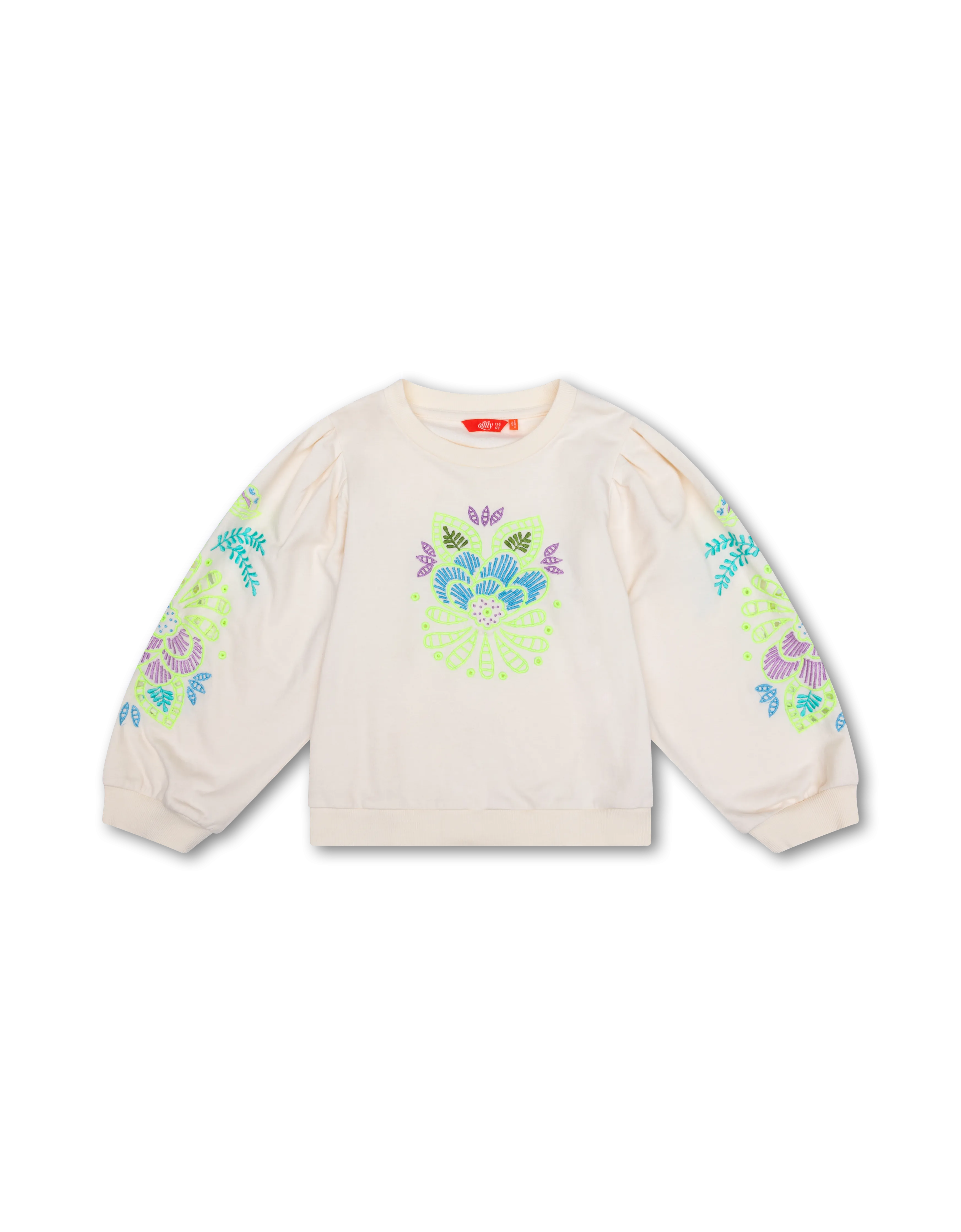 Balloon sleeves embroidered sweatshirt by Oilily