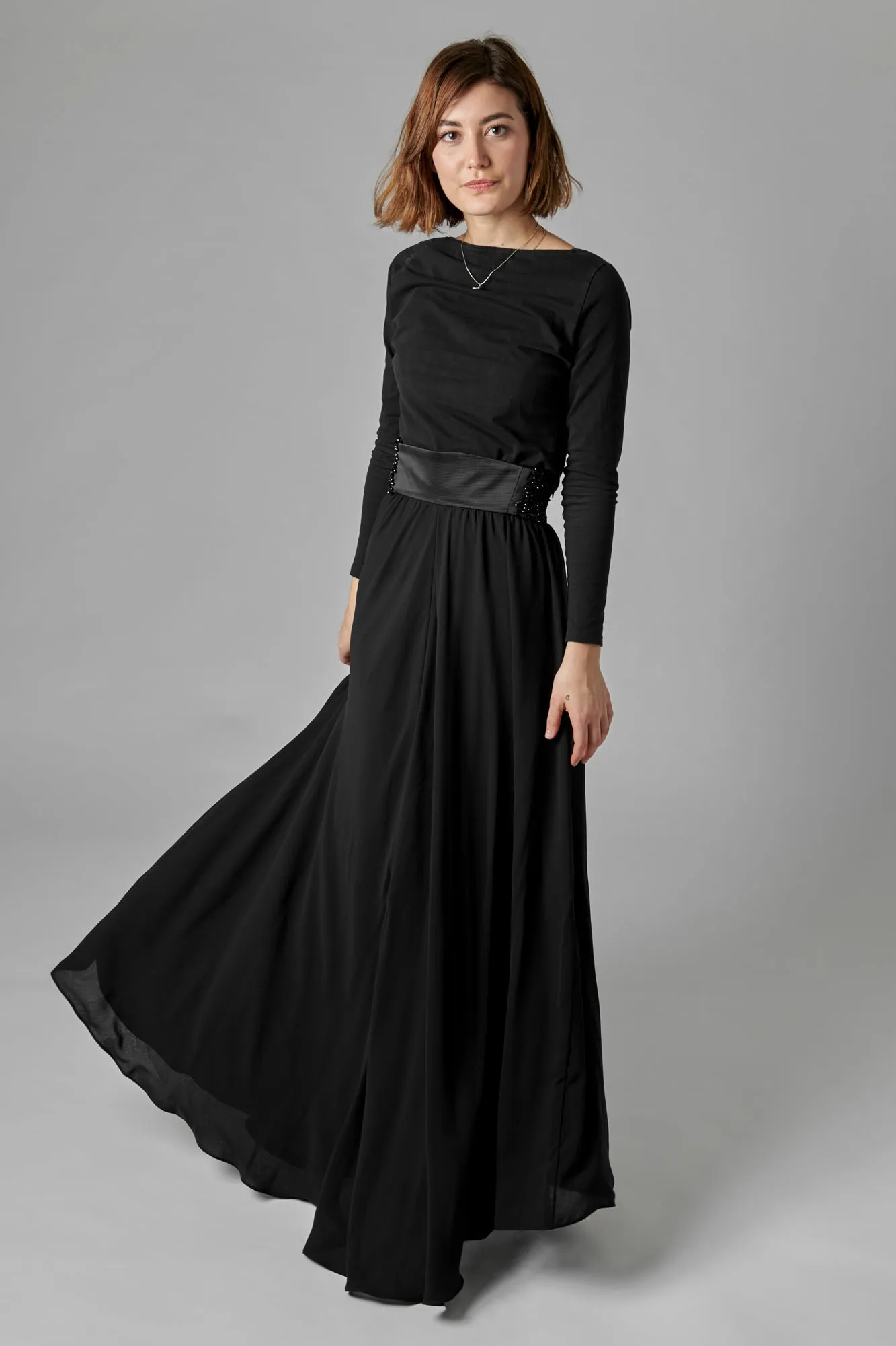 Beaded Chiffon Skirt