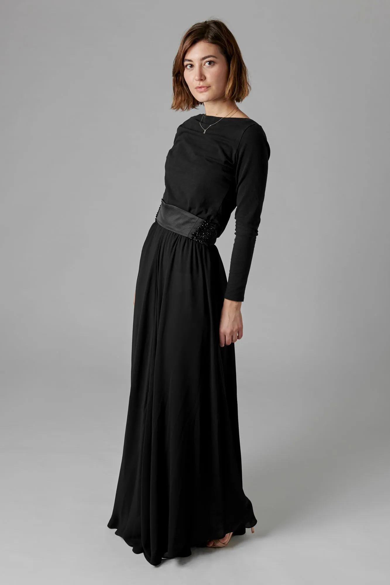 Beaded Chiffon Skirt