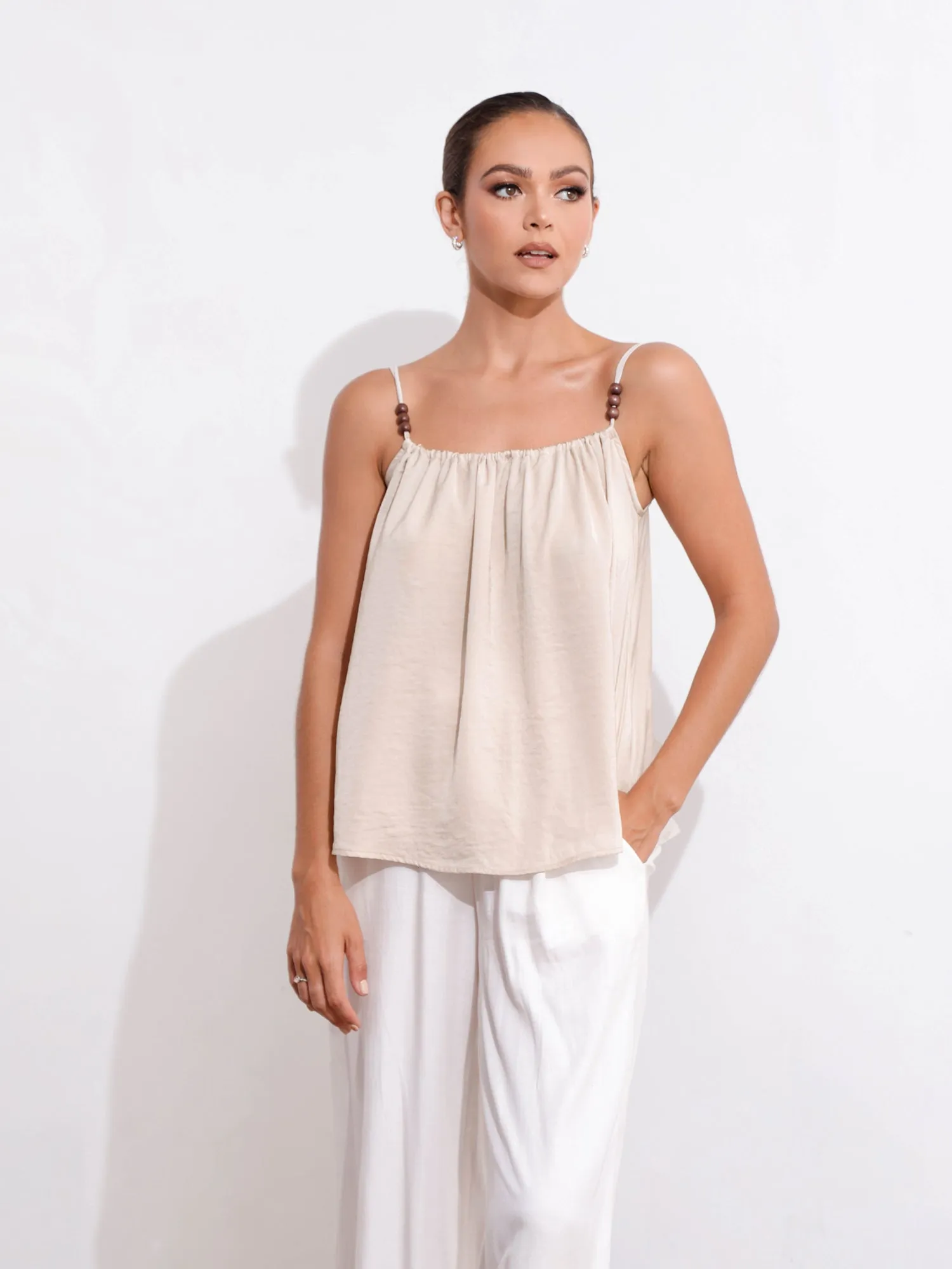Beaded Detail Loose Fit Top