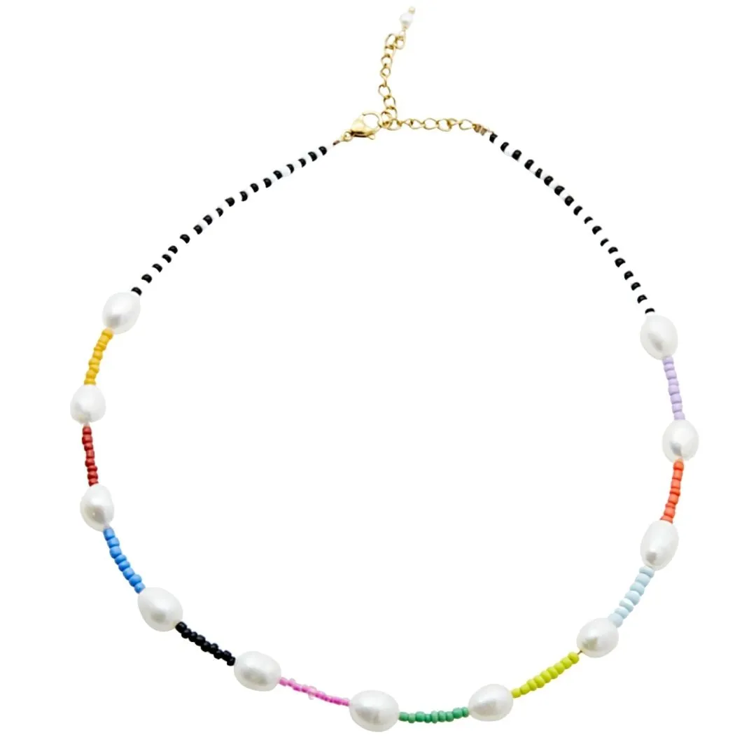Beaded Necklace With Pearls
