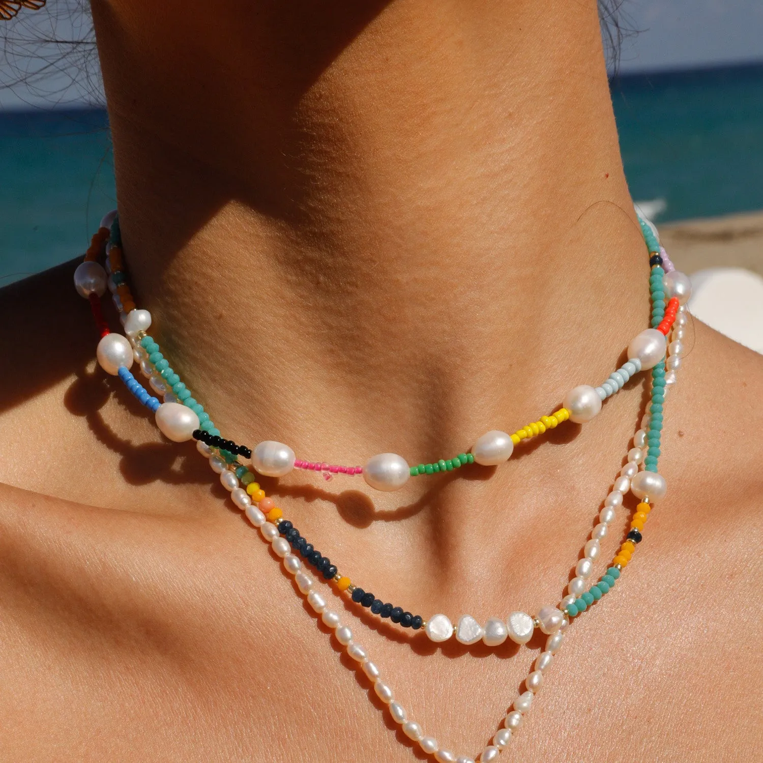 Beaded Necklace With Pearls