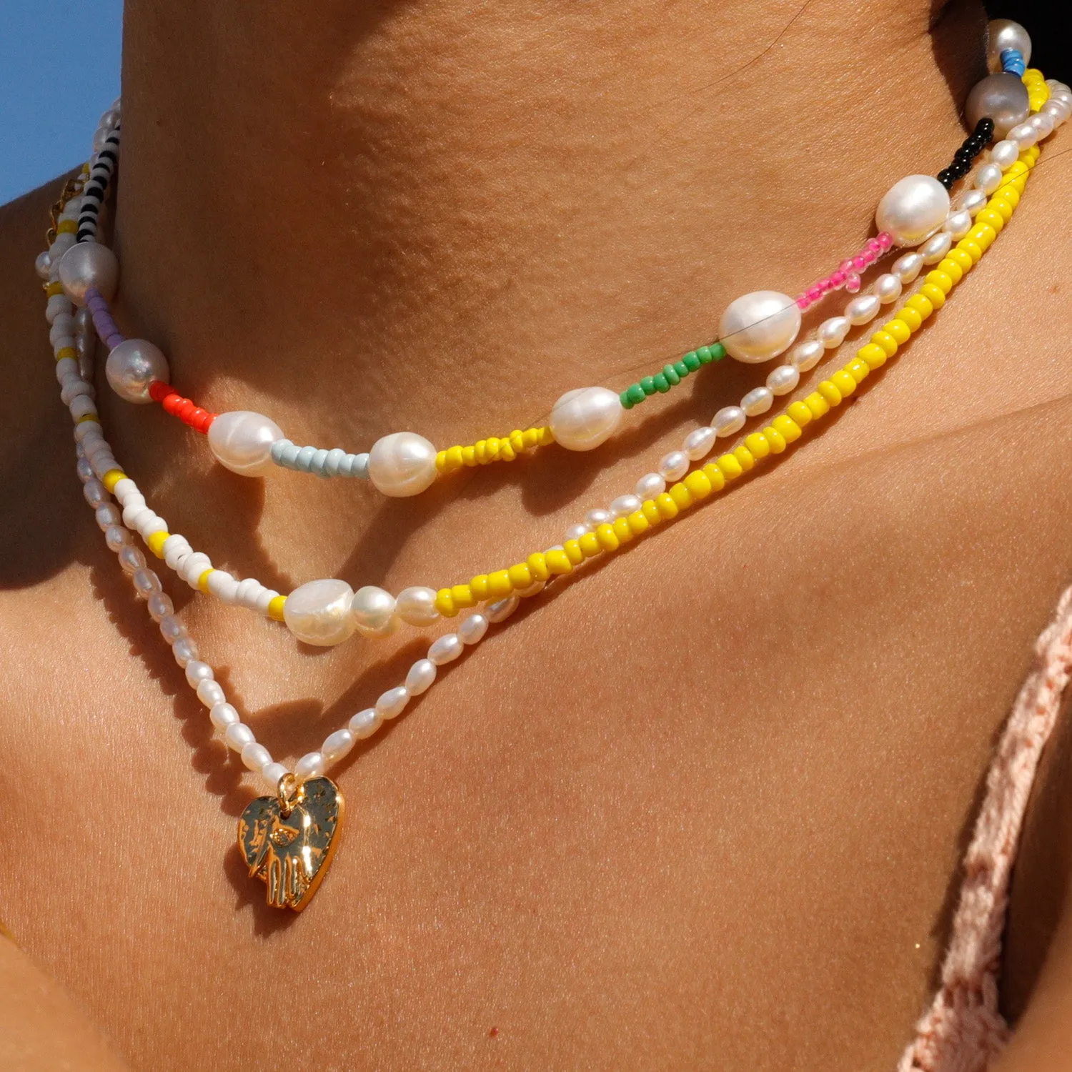 Beaded Necklace With Pearls