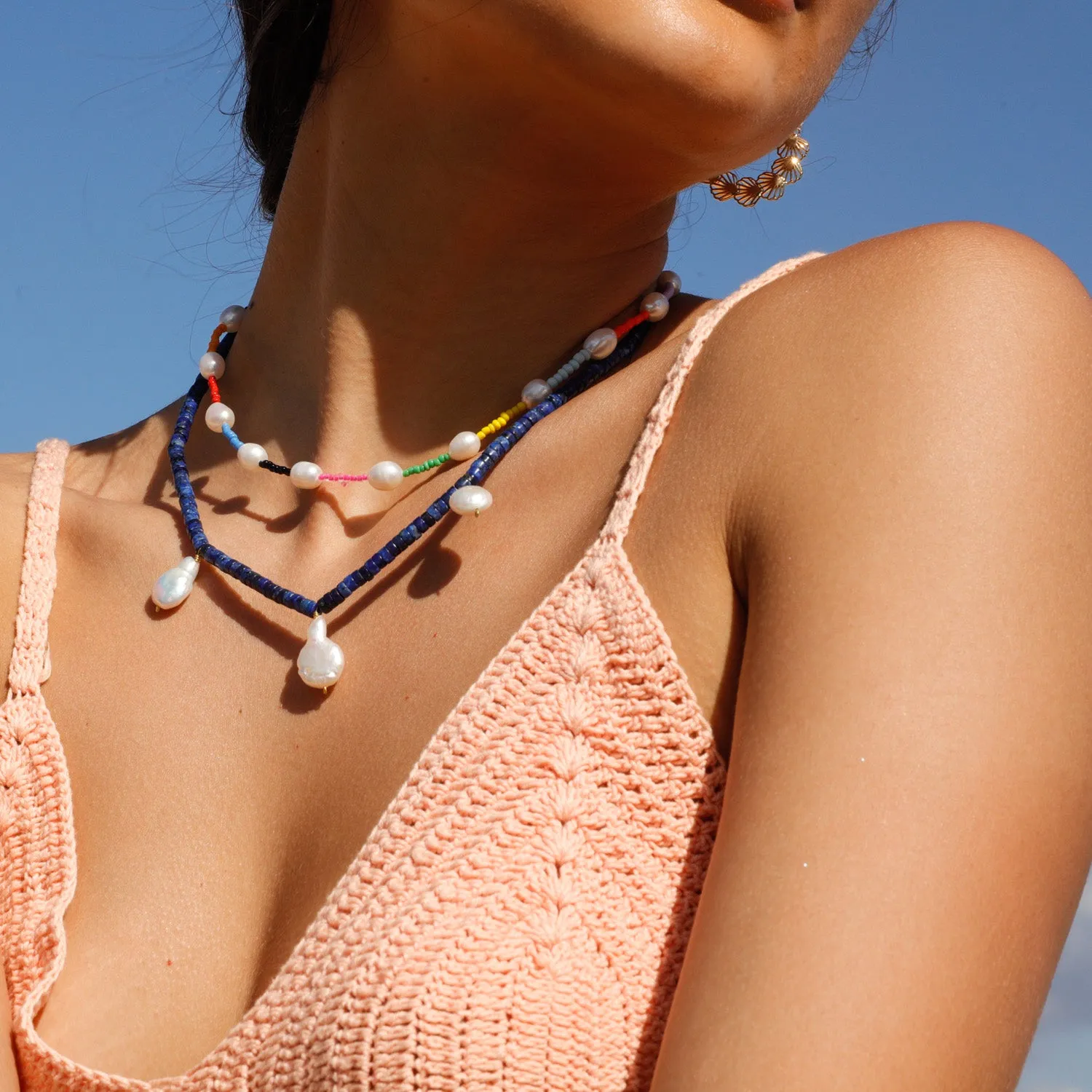 Beaded Necklace With Pearls