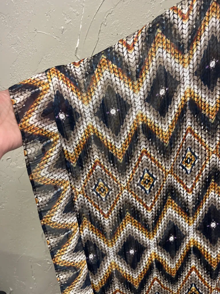 BEADED SEMI SHEER PONCHO