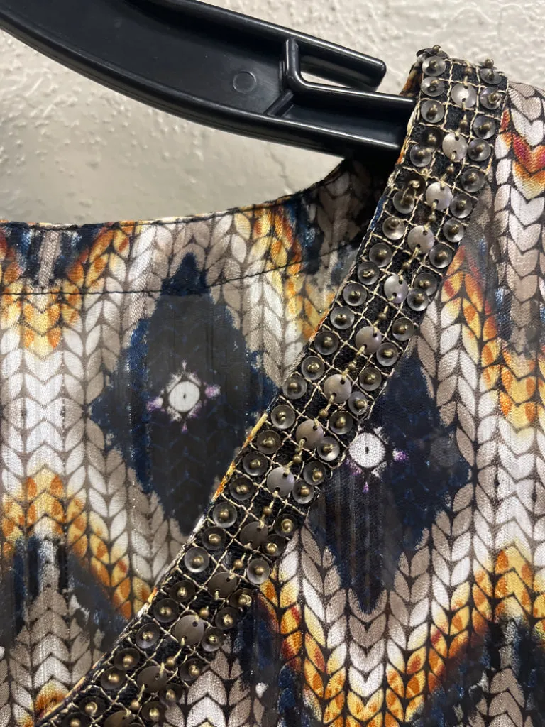 BEADED SEMI SHEER PONCHO