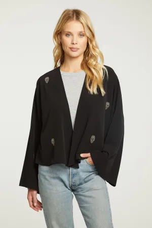 Beaded Skulls Open Bed Jacket