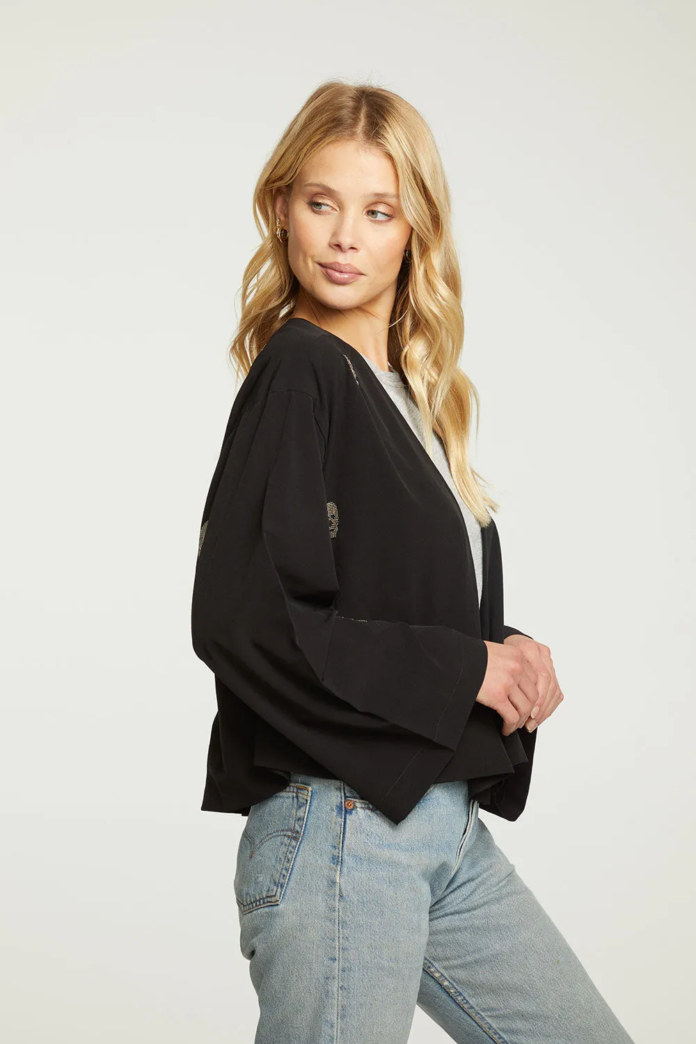 Beaded Skulls Open Bed Jacket