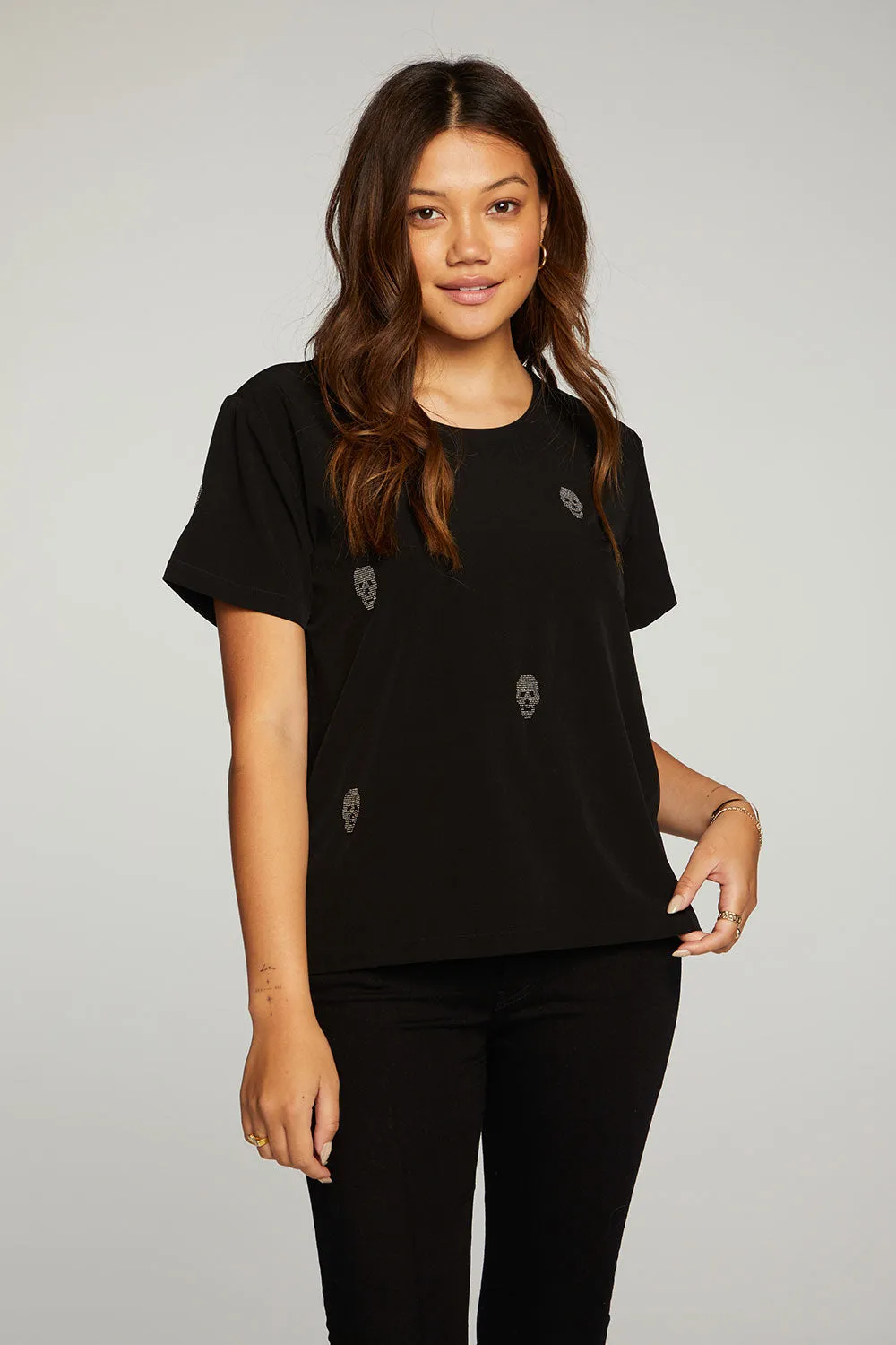 Beaded Skulls Short Sleeve Tee