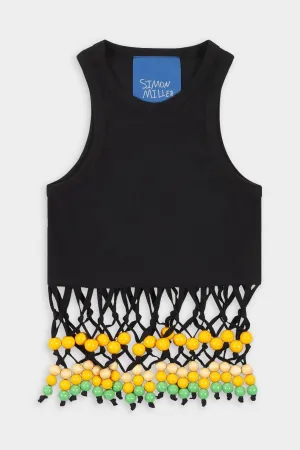 Beaded Winjy Top in Black