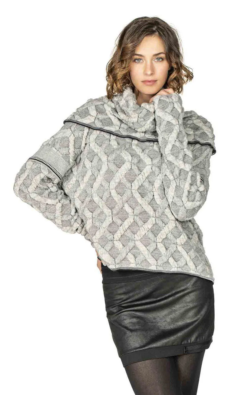 Beate Heymann Grey Rhombe Glitter Pullover