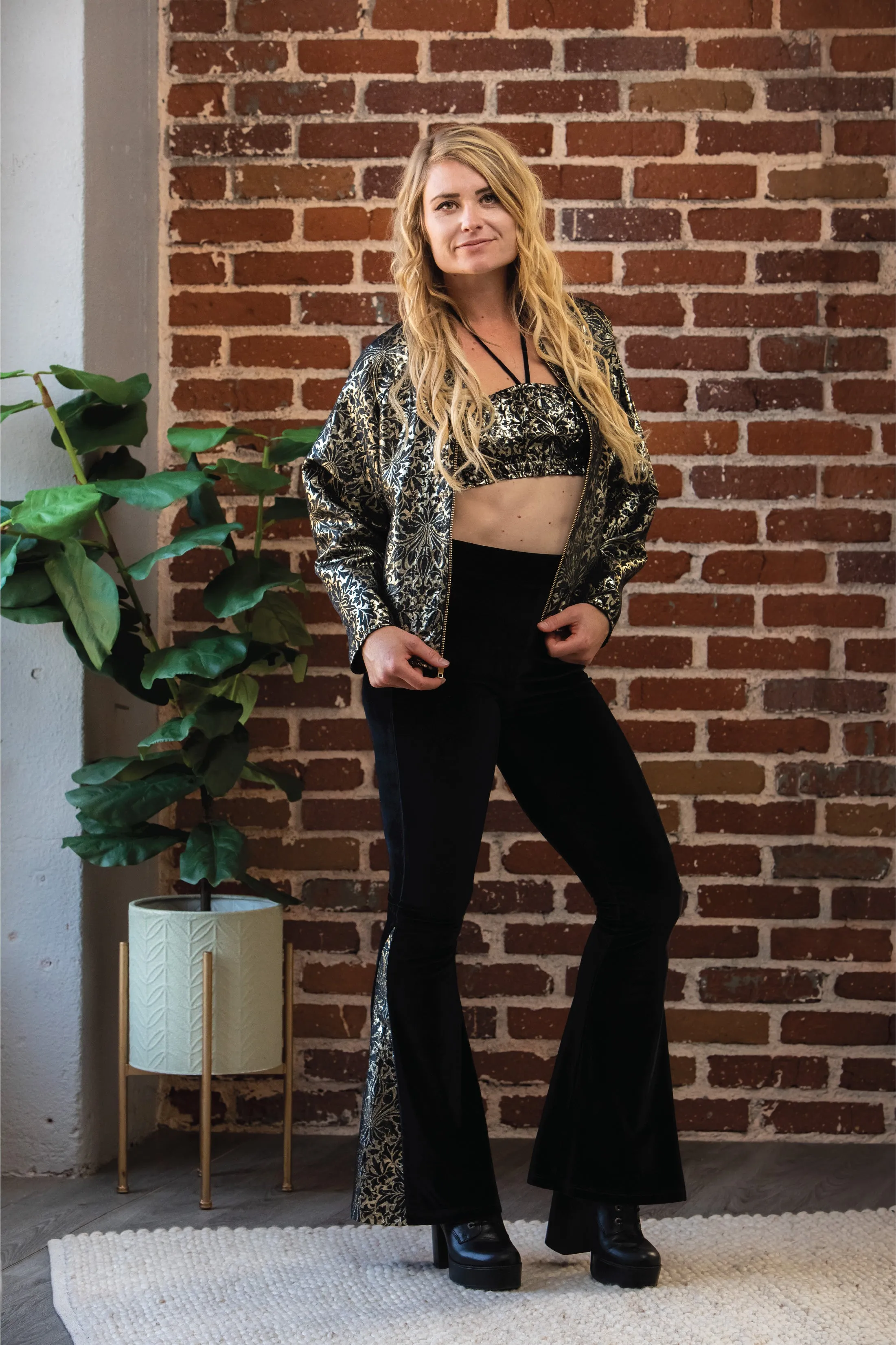 Black & Gold Metallic Jacket