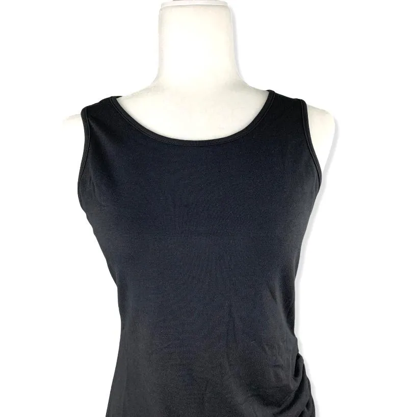 Black Sleeveless Scoop Neck Tank-Top Blouse Maternity Women's Top
