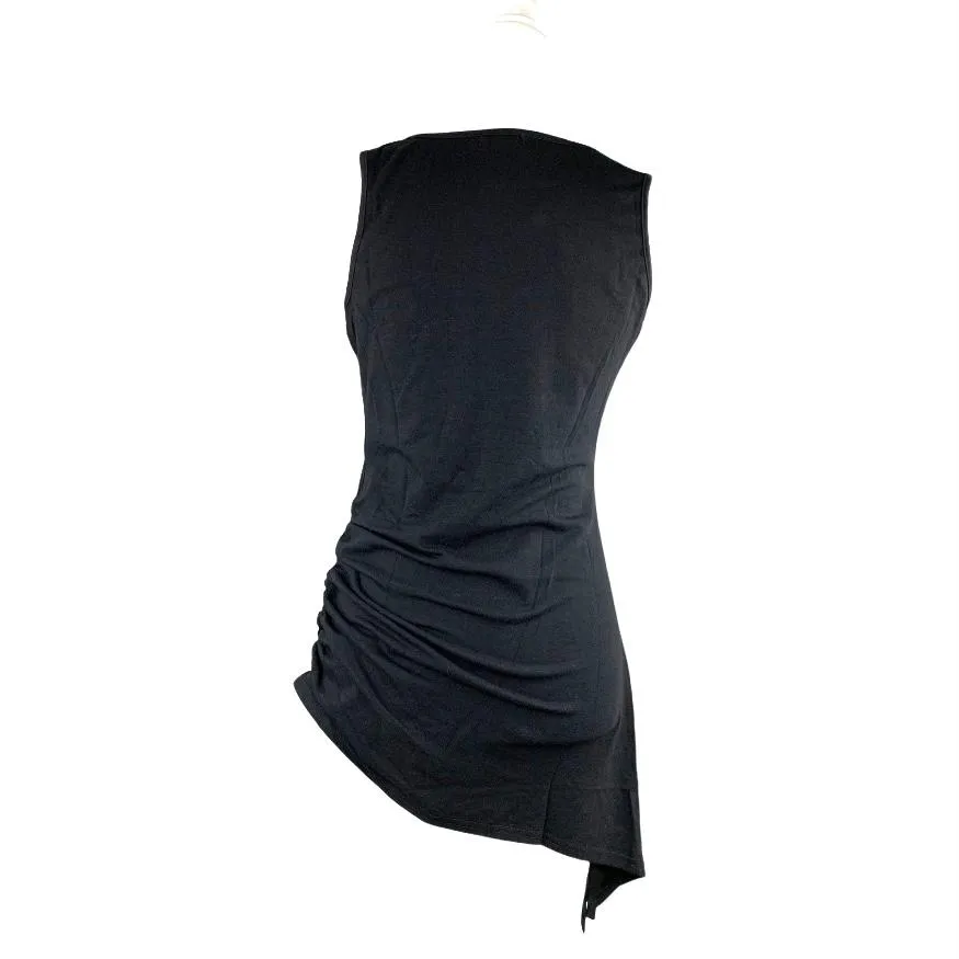 Black Sleeveless Scoop Neck Tank-Top Blouse Maternity Women's Top