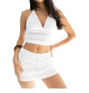 Blanco By Nature - Cosmic Crochet Halter Top