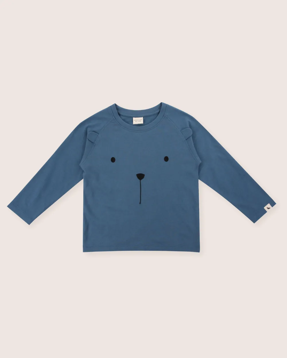 Blue Bear Face Print Top