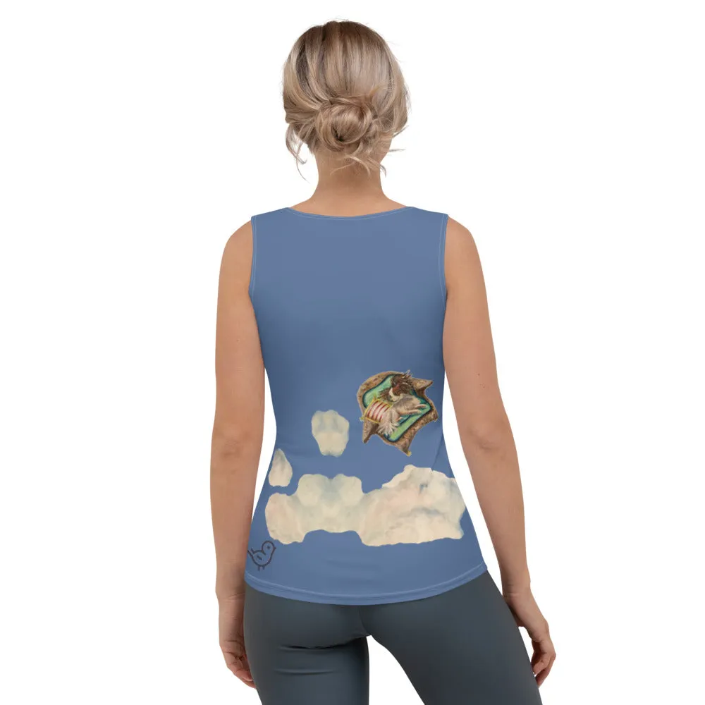 Blue "Papillon"Tank Top