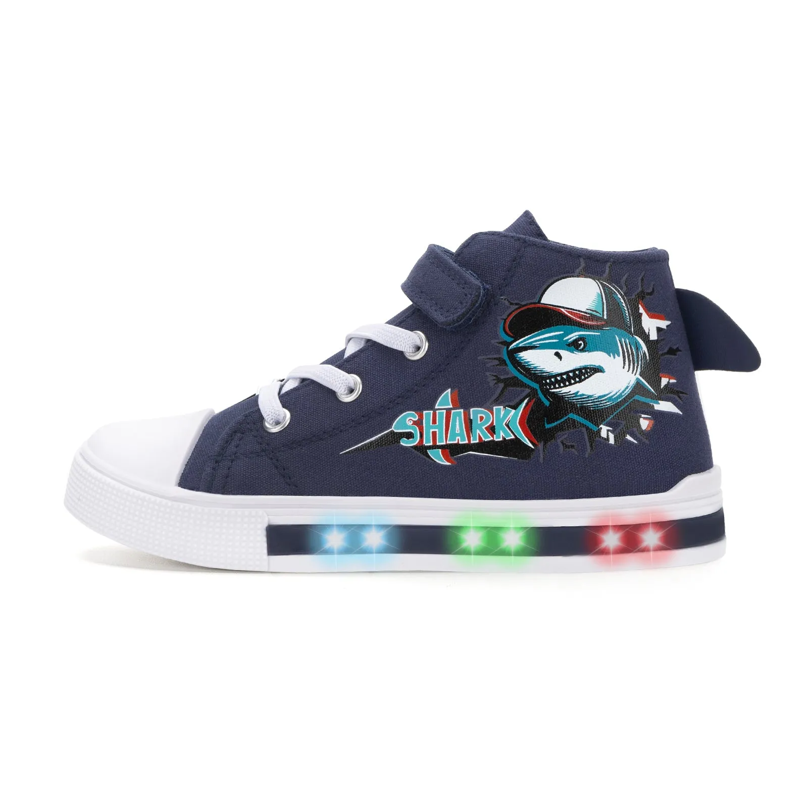 Boys Light Up High Top Canvas Shoes