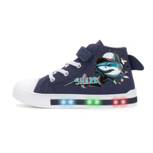 Boys Light Up High Top Canvas Shoes