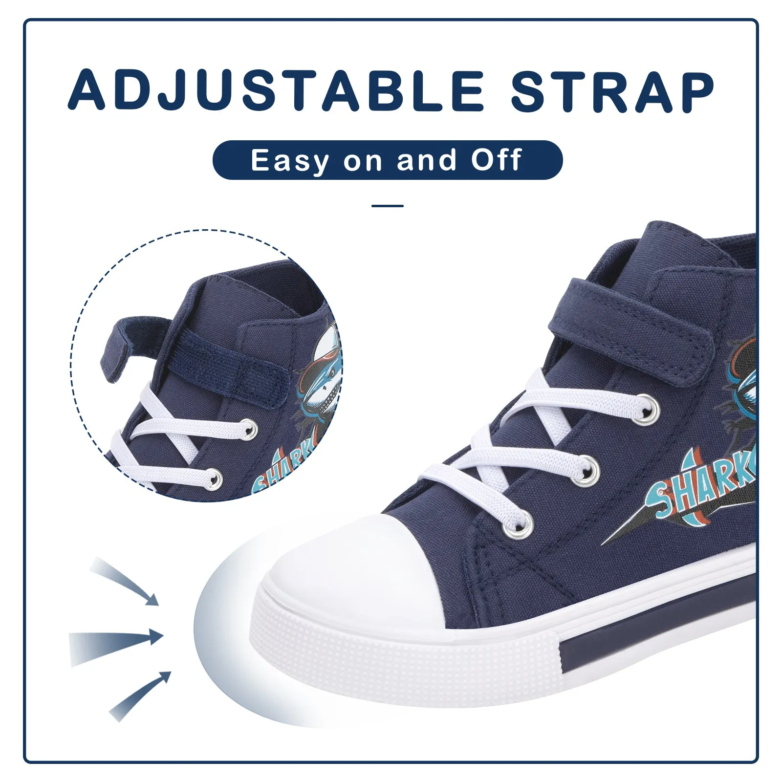 Boys Light Up High Top Canvas Shoes
