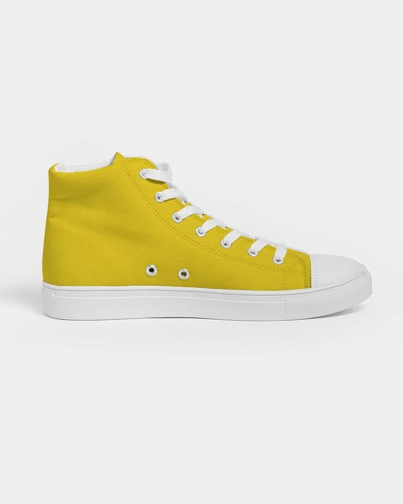 Bright Yellow Women's High-top Canvas Sneakers | Women's | Bright Pure Yellow | C0M12Y100K0