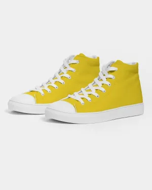 Bright Yellow Women's High-top Canvas Sneakers | Women's | Bright Pure Yellow | C0M12Y100K0
