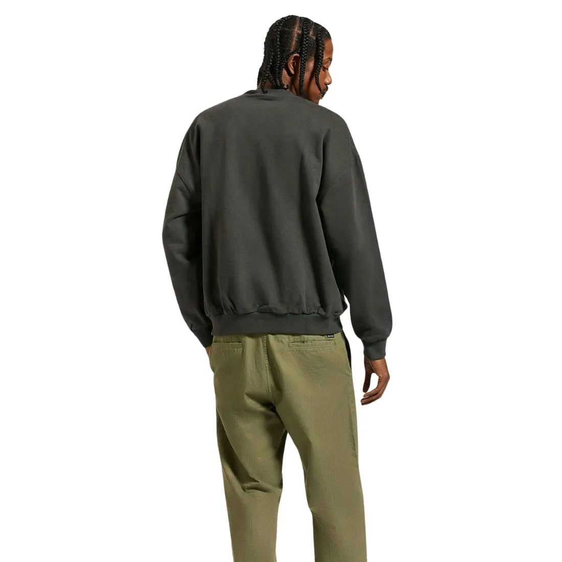 Brixton Embroidered Heavy Weight Crew - Washed Black