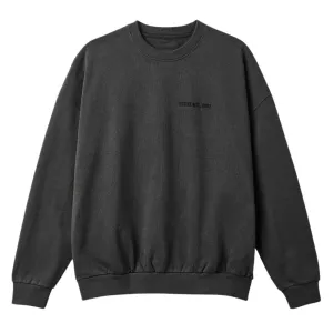 Brixton Embroidered Heavy Weight Crew - Washed Black