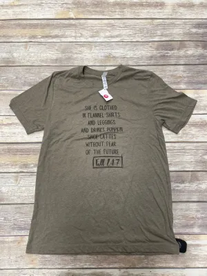 Brown Top Short Sleeve Bella   Canvas, Size L