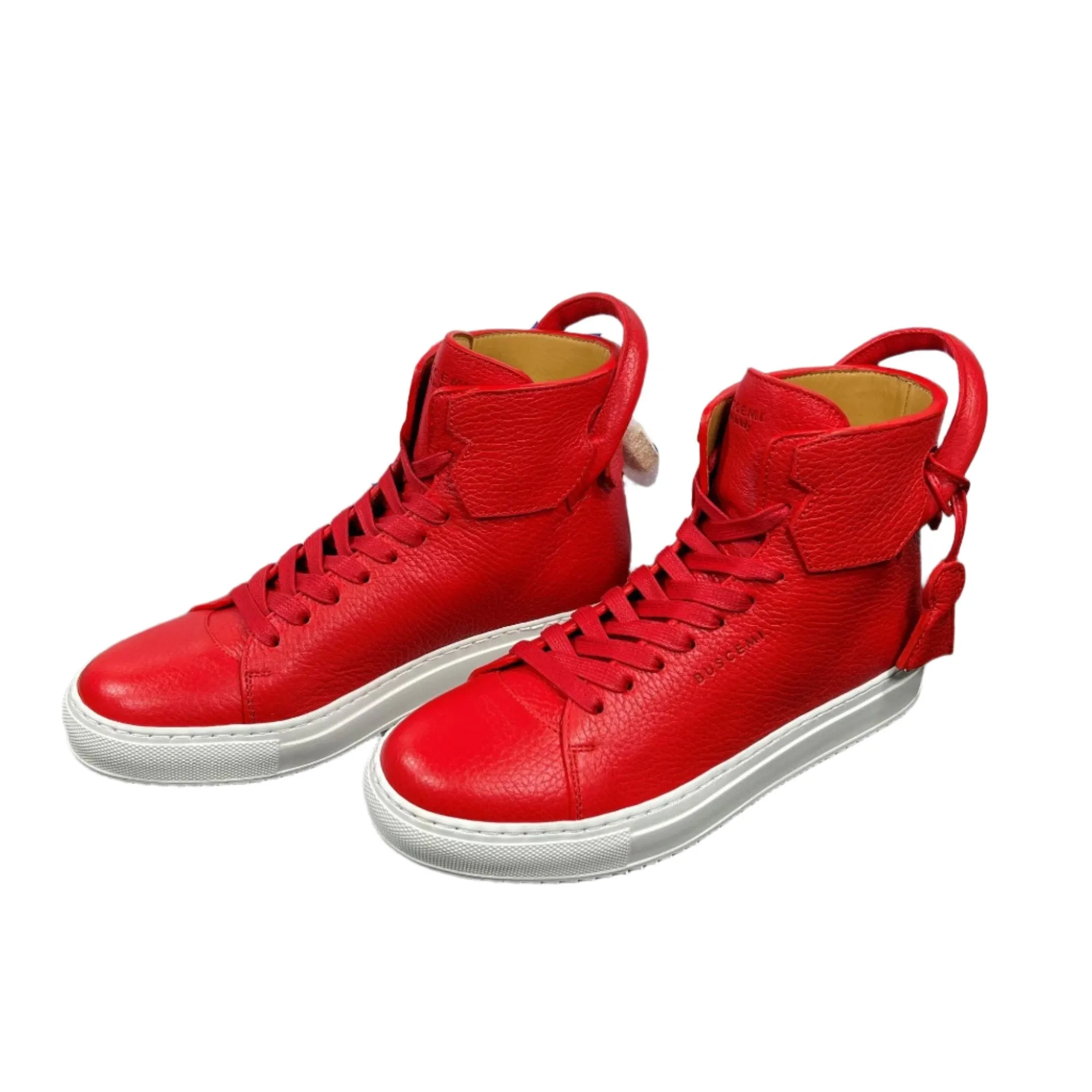 Buscemi  125mm Red/White Leather Sneakers SAMPLE