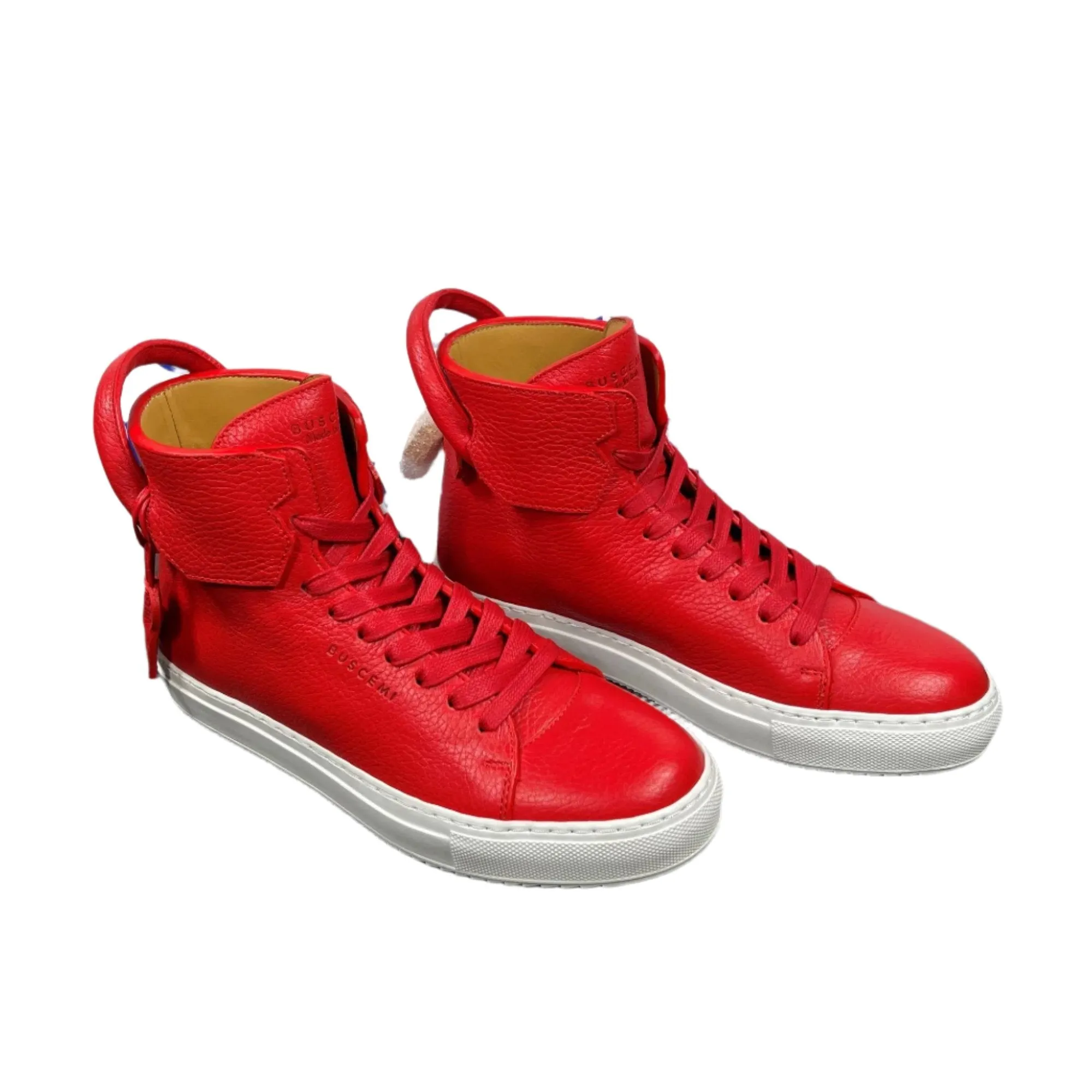 Buscemi  125mm Red/White Leather Sneakers SAMPLE