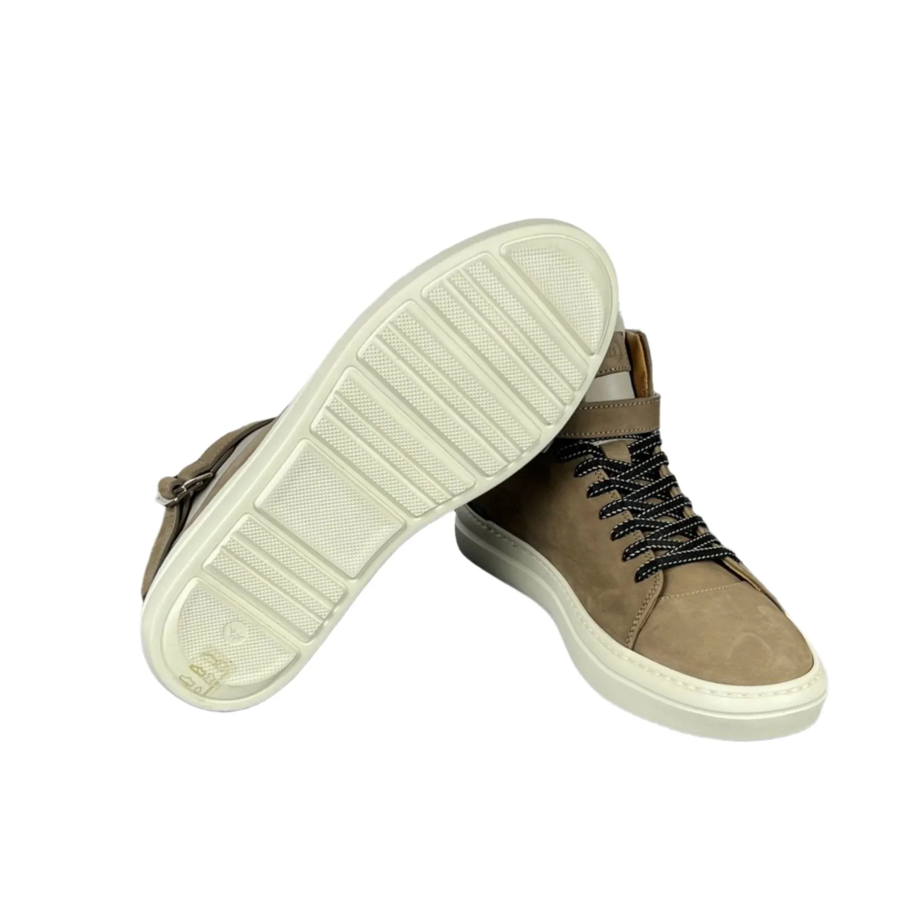 Buscemi Men's 100MM Sport Taupe Leather Sneakers SAMPLE