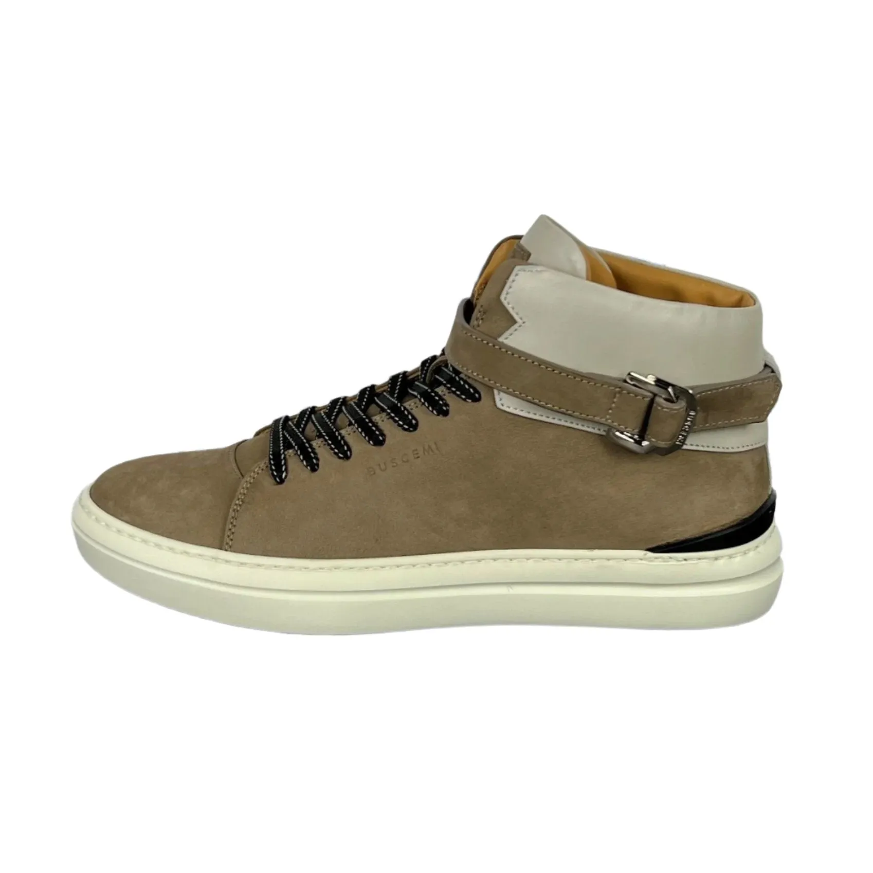 Buscemi Men's 100MM Sport Taupe Leather Sneakers SAMPLE